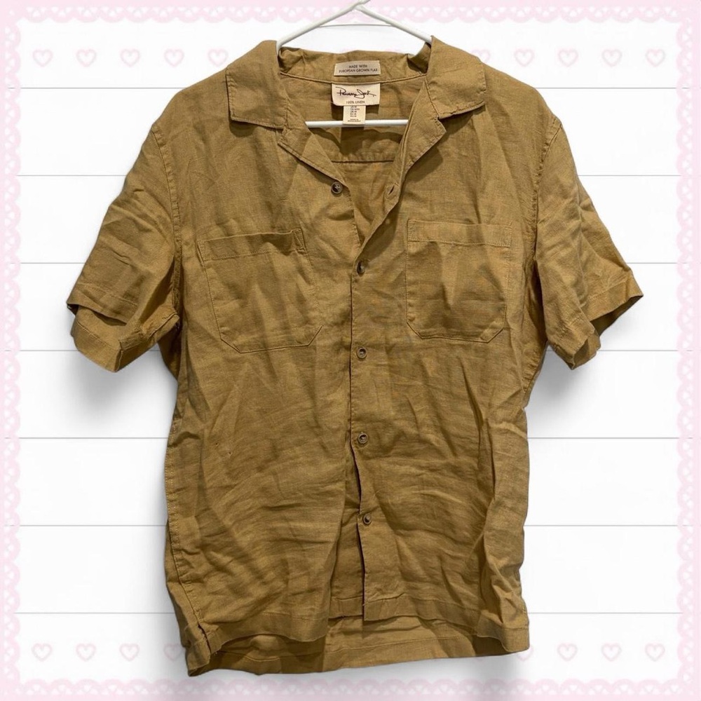 brown panama jack button-up